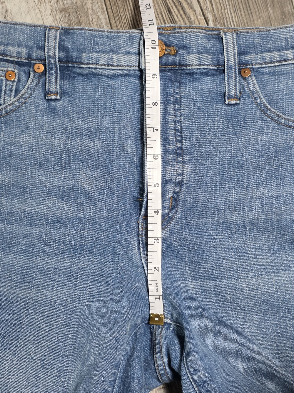 Madewell Women's Mid-rise Kick Out Mini-flare Rawhem Jeans Sz 31T - Picture 6 of 10